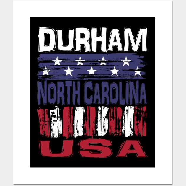 Durham North Carolina USA T-Shirt Wall Art by Nerd_art